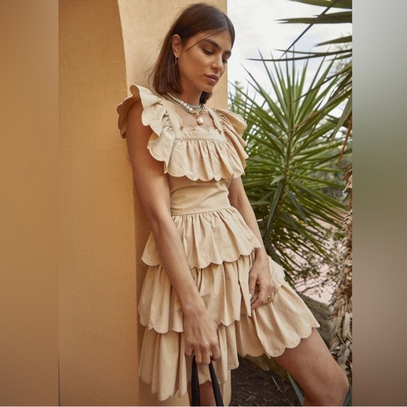 Hunter Bell Ramsey Dress Khaki Size 2 - Picture 2 of 12